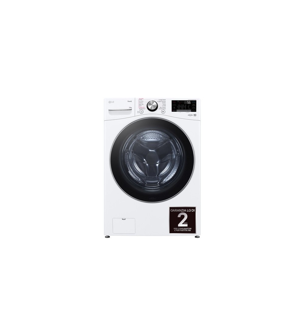 LG LG F0P3020TSWC Lavatrice 20 kg XL Centrifuga 1000 Giri Inverter Vapore Wi-Fi AI DD™ Classe B