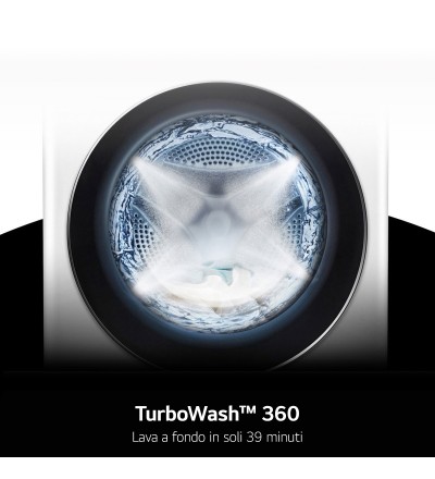LG LG F0P3020TSWC Lavatrice 20 kg XL Centrifuga 1000 Giri Inverter Vapore Wi-Fi AI DD™ Classe B