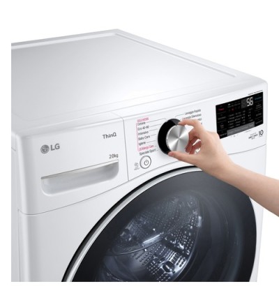 LG LG F0P3020TSWC Lavatrice 20 kg XL Centrifuga 1000 Giri Inverter Vapore Wi-Fi AI DD™ Classe B