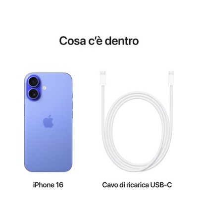 APPLE Apple iPhone 16 128GB 6.1 Ultramarine MYEC3QL/A Garanzia Italia APPLE Apple iPhone 16 128GB 6.1 Ultramarine MYEC3QL/A Garanzia Italia