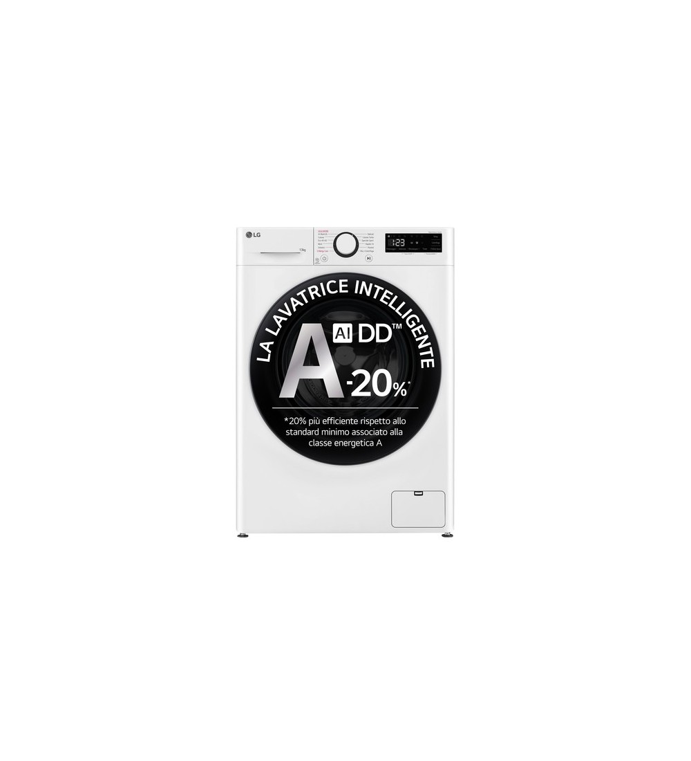 LG Lg Lavatrice F4R3013NSWB 13 kg Classe A 1400 Giri AI DD Bianco