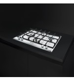 SMEG Smeg Piano cottura a gas 4 fornelli da incasso 60 cm acciaio inox wok SLR64SGH