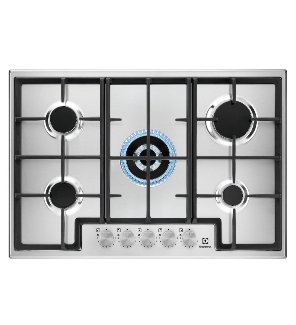 Electrolux Piano cottura a gas Electrolux egs75362x 75 cm 5 fuochi da incasso acciaio inox