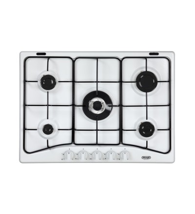 De’Longhi De'Longhi piano cottura YBF57ASV a gas 5 fornelli wok 68 cm da incasso bianco