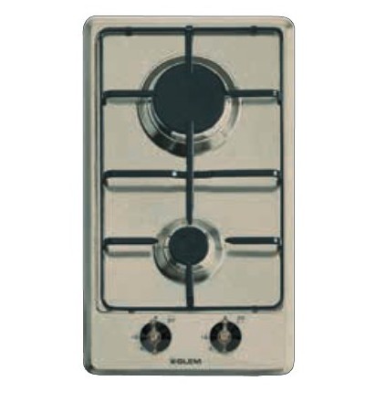 Glem Gas Glem Gas Piano cottura a gas 2 fornelli da incasso 30 cm sabbia