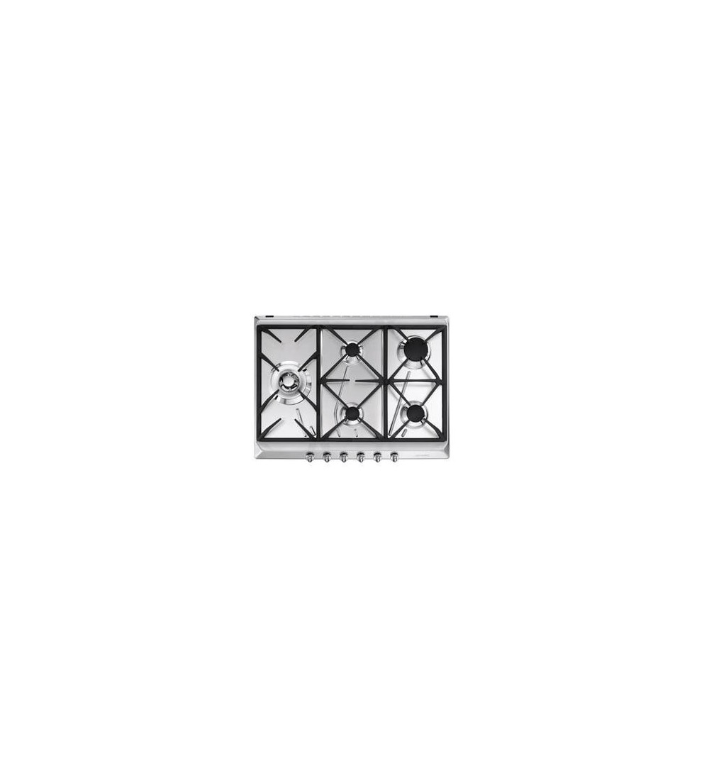 SMEG Smeg piano cottura a gas SRV575GH5 70cm 5 fornelli bruciatore wok acciaio inox