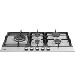 BEKO Beko HIAL75225SXE Piano Cottura da Incasso 5 Fuochi a Gas Larghezza 75 cm in Acciaio Inox colore Inox BEKO Beko HIAL75225SXE Piano Cottura da Incasso 5 Fuochi a Gas Larghezza 75 cm in Acciaio Inox colore Inox
