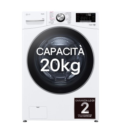 LG LG F0P3020TSWC Lavatrice 20 kg XL Centrifuga 1000 Giri Inverter Vapore Wi-Fi AI DD™ Classe B