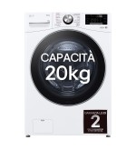 LG LG F0P3020TSWC Lavatrice 20 kg XL Centrifuga 1000 Giri Inverter Vapore Wi-Fi AI DD™ Classe B