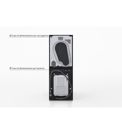 LG LG WashTower WT1210BBF Lavasciuga 12kg/10kg Nero con AI DD Wi-Fi Classe A LG LG WashTower WT1210BBF Lavasciuga 12kg/10kg Nero con AI DD Wi-Fi Classe A
