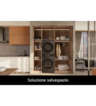 LG LG WashTower WT1210BBF Lavasciuga 12kg/10kg Nero con AI DD Wi-Fi Classe A LG LG WashTower WT1210BBF Lavasciuga 12kg/10kg Nero con AI DD Wi-Fi Classe A