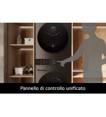 LG LG WashTower WT1210BBF Lavasciuga 12kg/10kg Nero con AI DD Wi-Fi Classe A LG LG WashTower WT1210BBF Lavasciuga 12kg/10kg Nero con AI DD Wi-Fi Classe A