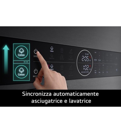 LG LG WashTower WT1210BBF Lavasciuga 12kg/10kg Nero con AI DD Wi-Fi Classe A LG LG WashTower WT1210BBF Lavasciuga 12kg/10kg Nero con AI DD Wi-Fi Classe A