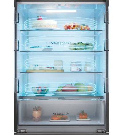 Haier Haier Frigorifero HFR3718ENMM Side-by-Side 402L 4 Porte No Frost Acciaio Inox FD 70 Haier Haier Frigorifero HFR3718ENMM Side-by-Side 402L 4 Porte No Frost Acciaio Inox FD 70
