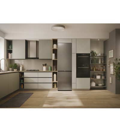 Candy Candy Frigorifero Combinato 409L No Frost Inox Classe E CNCQ2T620EX