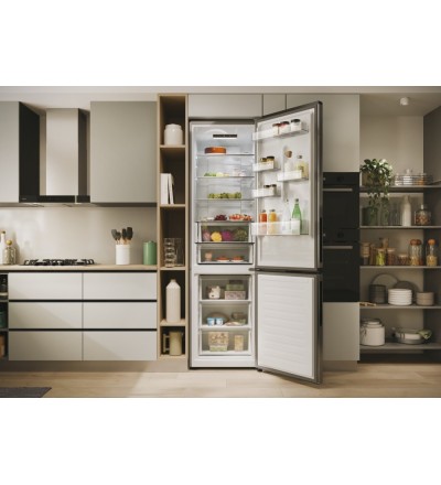 Candy Candy Frigorifero Combinato 409L No Frost Inox Classe E CNCQ2T620EX