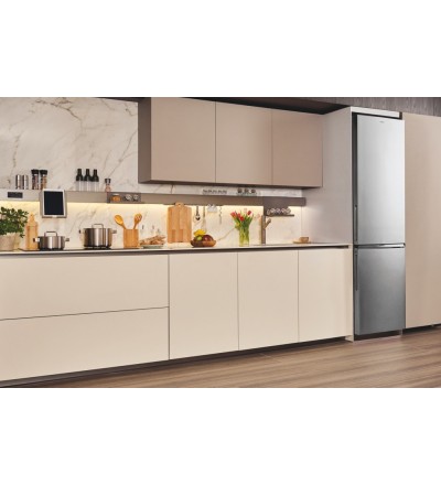 Candy Candy Frigorifero Combinato 409L No Frost Inox Classe E CNCQ2T620EX