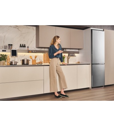 Candy Candy Frigorifero Combinato 409L No Frost Inox Classe E CNCQ2T620EX