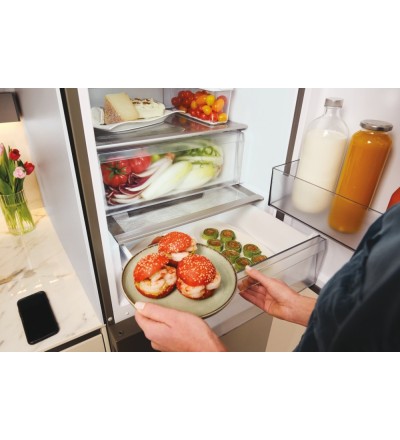 Candy Candy Frigorifero Combinato 409L No Frost Inox Classe E CNCQ2T620EX