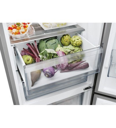Candy Candy Frigorifero Combinato 409L No Frost Inox Classe E CNCQ2T620EX