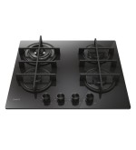 Candy Candy Piano cottura a gas 4 fornelli 60 cm vetro nero da incasso CVG6BR4WTB