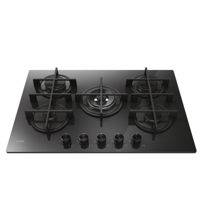 Candy Candy Piano Cottura a Gas CVG74WTB 5 Fornelli 75 cm da Incasso Nero