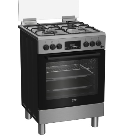 BEKO Beko FBE62310GX Cucina a libera installazione 60x60cm piano Gas Forno elettrico ventilato 66 L Сlasse A