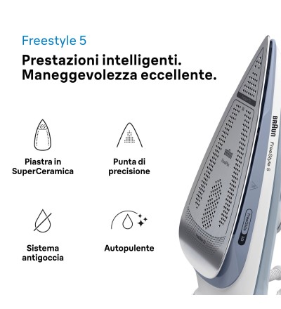 Braun 10Braun Ferro da Stiro a Vapore TexStyle 5 SI5078GY Braun 10Braun Ferro da Stiro a Vapore TexStyle 5 SI5078GY