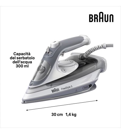 Braun 10Braun Ferro da Stiro a Vapore TexStyle 5 SI5078GY Braun 10Braun Ferro da Stiro a Vapore TexStyle 5 SI5078GY