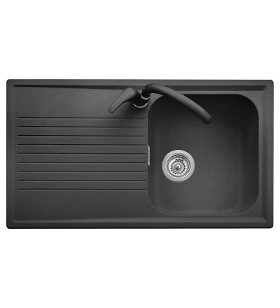 Plados Plados Lavello Atlantic 86-10 Microultragranit Nero 2 Ciotole