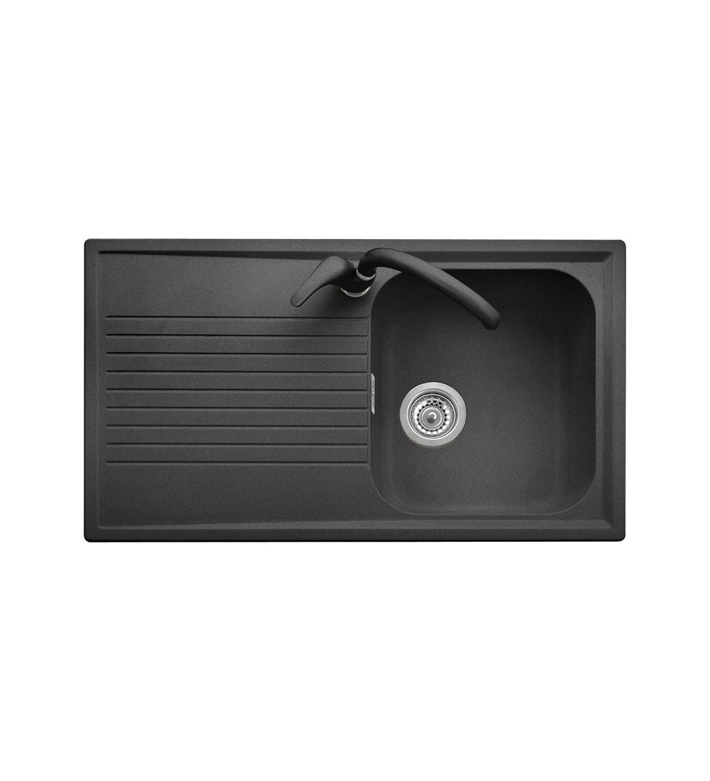 Plados Plados Lavello Atlantic 86-10 Microultragranit Nero 2 Ciotole Plados Plados Lavello Atlantic 86-10 Microultragranit Nero 2 Ciotole