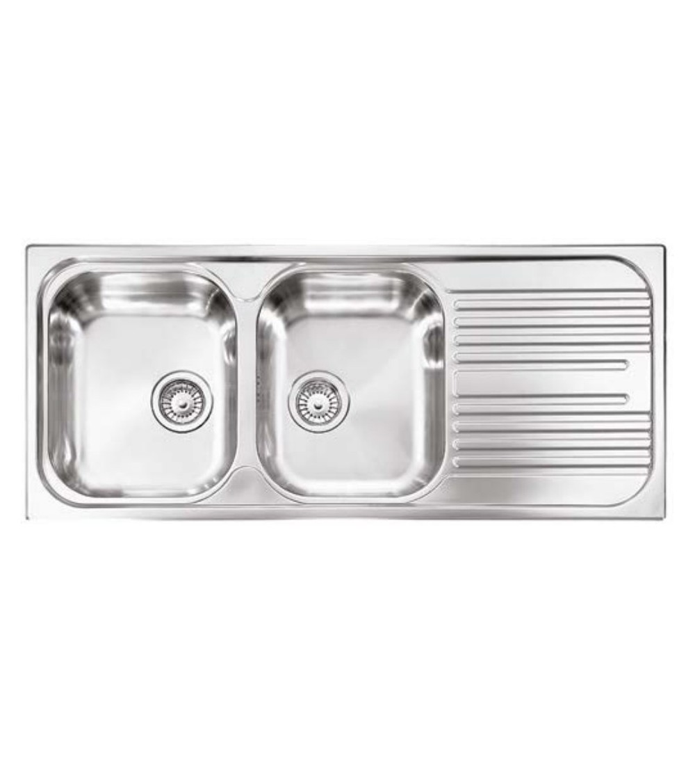 Plados Plados Lavello Montato su Piano Acciaio Inox 2 Ciotole Plados Plados Lavello Montato su Piano Acciaio Inox 2 Ciotole