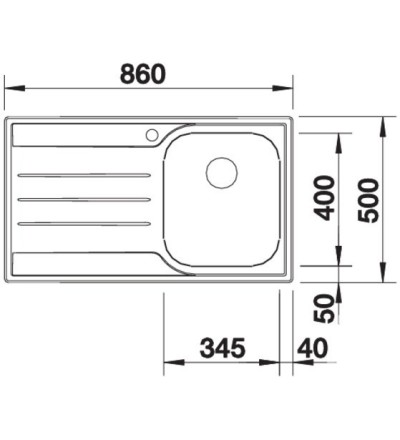 BLANCO BLANCO Median 45 S Dx Lavello Sottopiano Acciaio Inox BLANCO BLANCO Median 45 S Dx Lavello Sottopiano Acciaio Inox