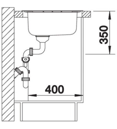 BLANCO BLANCO Median 45 S Dx Lavello Sottopiano Acciaio Inox BLANCO BLANCO Median 45 S Dx Lavello Sottopiano Acciaio Inox