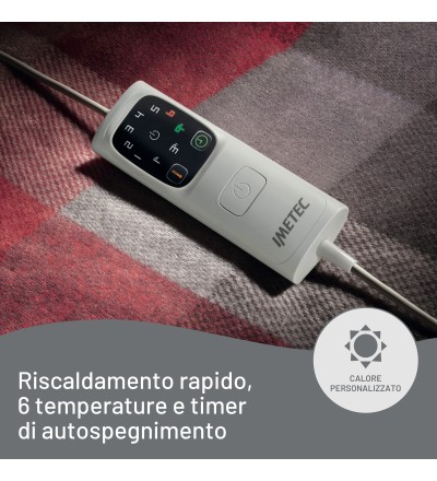 Imetec Imetec CaldoPlaid Velvet Tartan Plaid Riscaldabile Imetec Imetec CaldoPlaid Velvet Tartan Plaid Riscaldabile