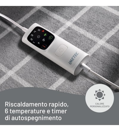 Imetec Imetec Caldoplaid Velvet Square Plaid Riscaldabile Imetec Imetec Caldoplaid Velvet Square Plaid Riscaldabile
