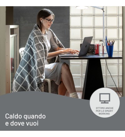 Imetec Imetec Caldoplaid Velvet Square Plaid Riscaldabile Imetec Imetec Caldoplaid Velvet Square Plaid Riscaldabile