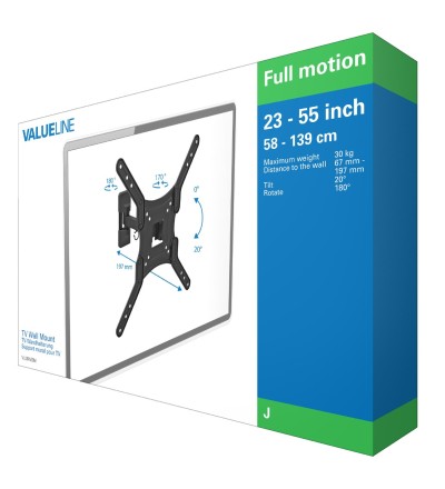 Valueline Valueline Supporto TV VLMFM2M 100x100mm 400x400mm Nero Valueline Valueline Supporto TV VLMFM2M 100x100mm 400x400mm Nero