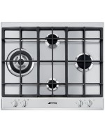 SMEG Smeg Piano cottura a gas 4 fornelli da incasso 60 cm acciaio inox wok SLR64SGH