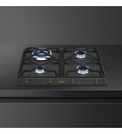 SMEG Smeg Piano cottura gas SRV864AOGH 4 fuochi 60 cm antracite da incasso