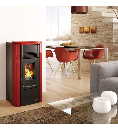 Dal Zotto Dal Zotto Gabry Stufa a Pellet Nero Bordeaux Dal Zotto Dal Zotto Gabry Stufa a Pellet Nero Bordeaux
