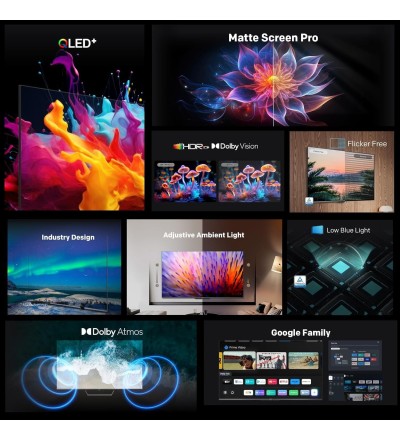 METZ Metz TV 55 QLED+ Smart TV 4K UHD con Google TV METZ Metz TV 55 QLED+ Smart TV 4K UHD con Google TV