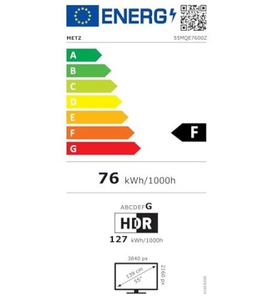 METZ Metz TV 55 QLED+ Smart TV 4K UHD con Google TV METZ Metz TV 55 QLED+ Smart TV 4K UHD con Google TV