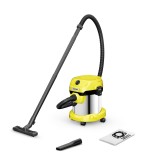 Kärcher Kärcher V-15/4/18 Bidone Aspiratutto 1000 W Contenitore 15 L con Sacchetto Giallo/Inox