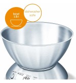 Beurer Beurer KS54 Bilancia da Cucina Digitale con Timer e Ciotola in acciaio Beurer Beurer KS54 Bilancia da Cucina Digitale con Timer e Ciotola in acciaio