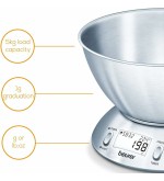 Beurer Beurer KS54 Bilancia da Cucina Digitale con Timer e Ciotola in acciaio Beurer Beurer KS54 Bilancia da Cucina Digitale con Timer e Ciotola in acciaio