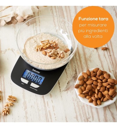 Beurer Beurer KS25 Bilancia da Cucina Elettronica Max 3 Kg con Ciotola Beurer Beurer KS25 Bilancia da Cucina Elettronica Max 3 Kg con Ciotola