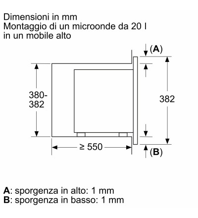 Bosch Bosch BEL623MS3 Forno a Microonde da incasso 20 L Potenza 800W Larghezza 60 cm Inox Bosch Bosch BEL623MS3 Forno a Microonde da incasso 20 L Potenza 800W Larghezza 60 cm Inox