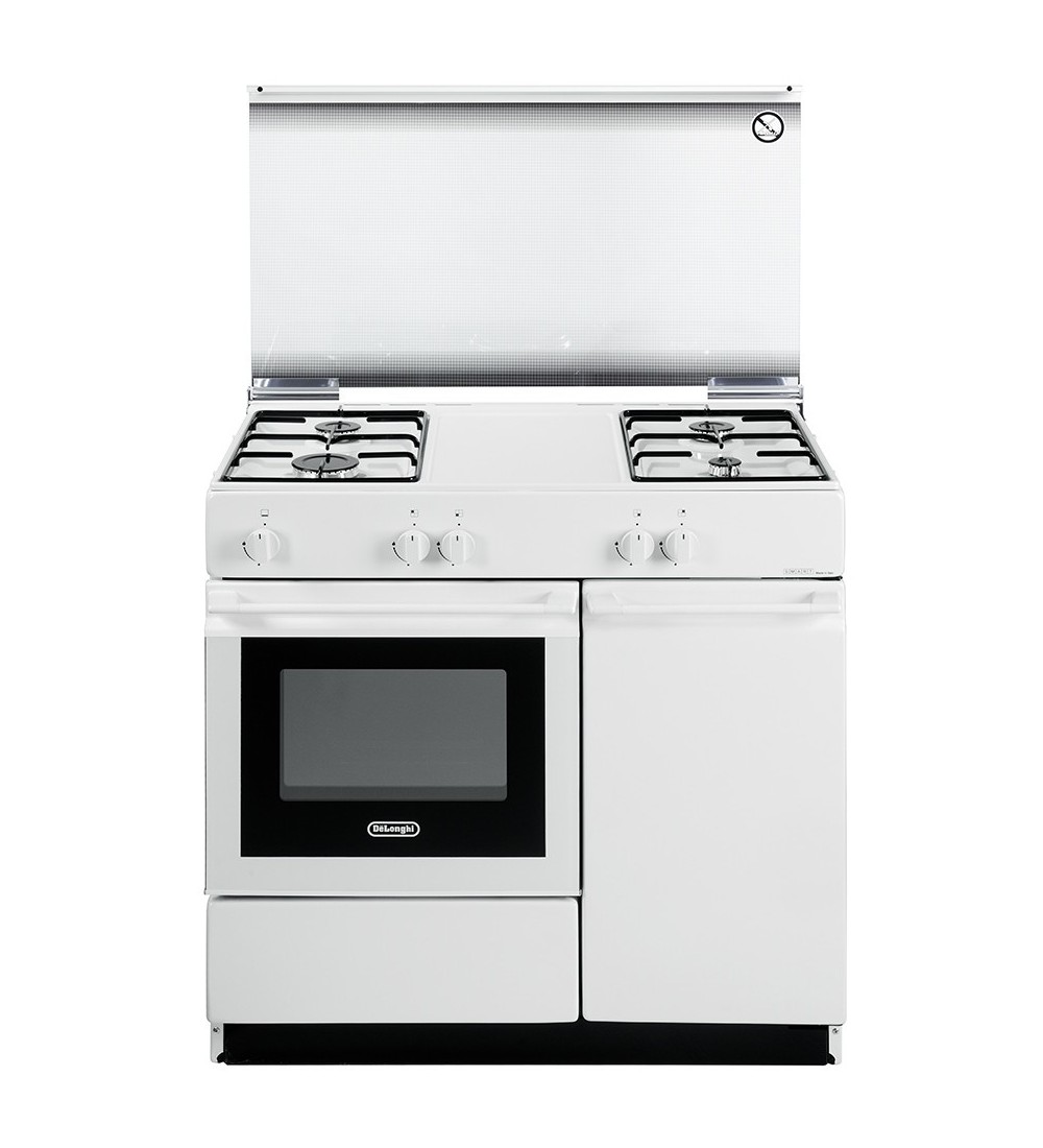 De'Longhi De'Longhi Cucina a Gas SGW854NM 4 Fuochi Forno 44L Bianca 86x50cm Classe B De'Longhi De'Longhi Cucina a Gas SGW854NM 4 Fuochi Forno 44L Bianca 86x50cm Classe B