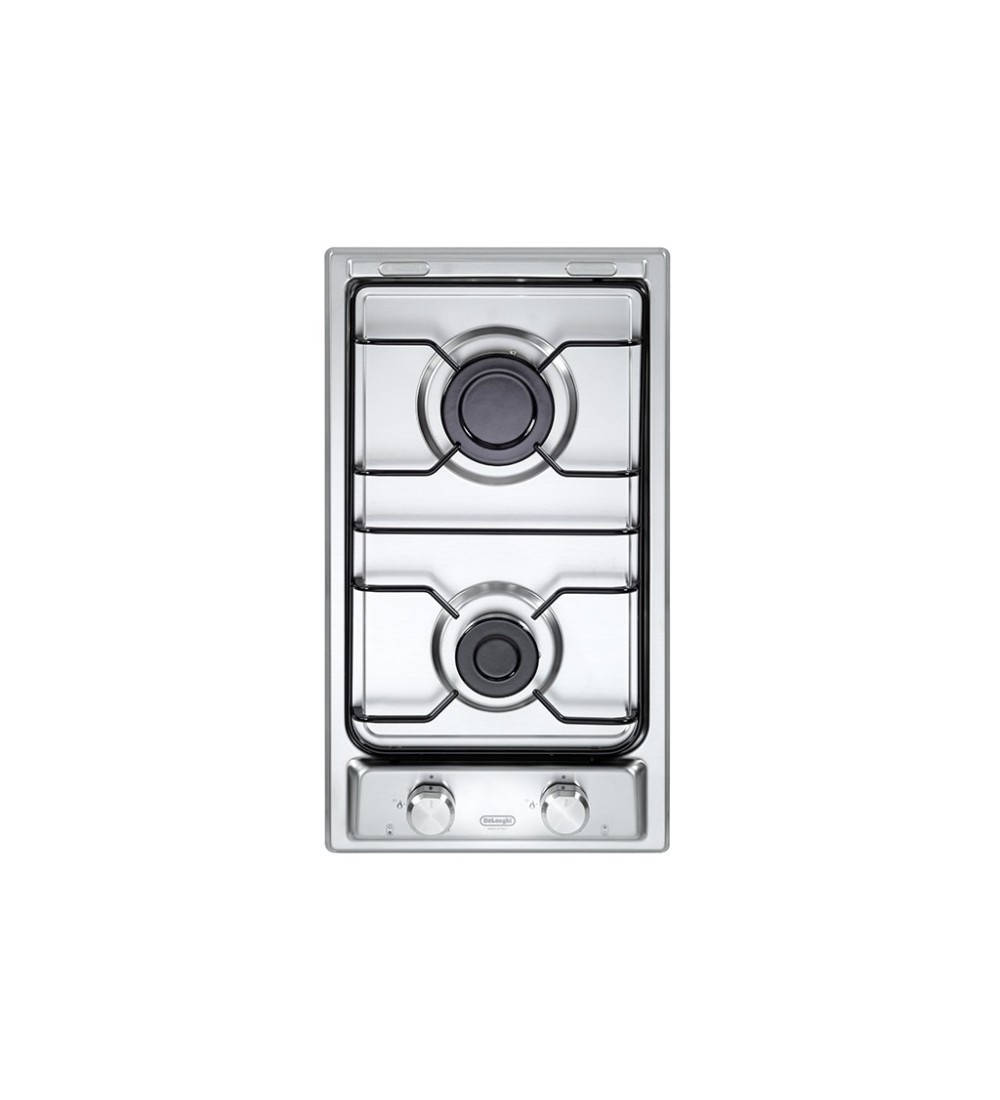 De’Longhi De'Longhi Piano Cottura a Gas I23D 2 Fuochi 30 cm Da Incasso Acciaio Inossidabile